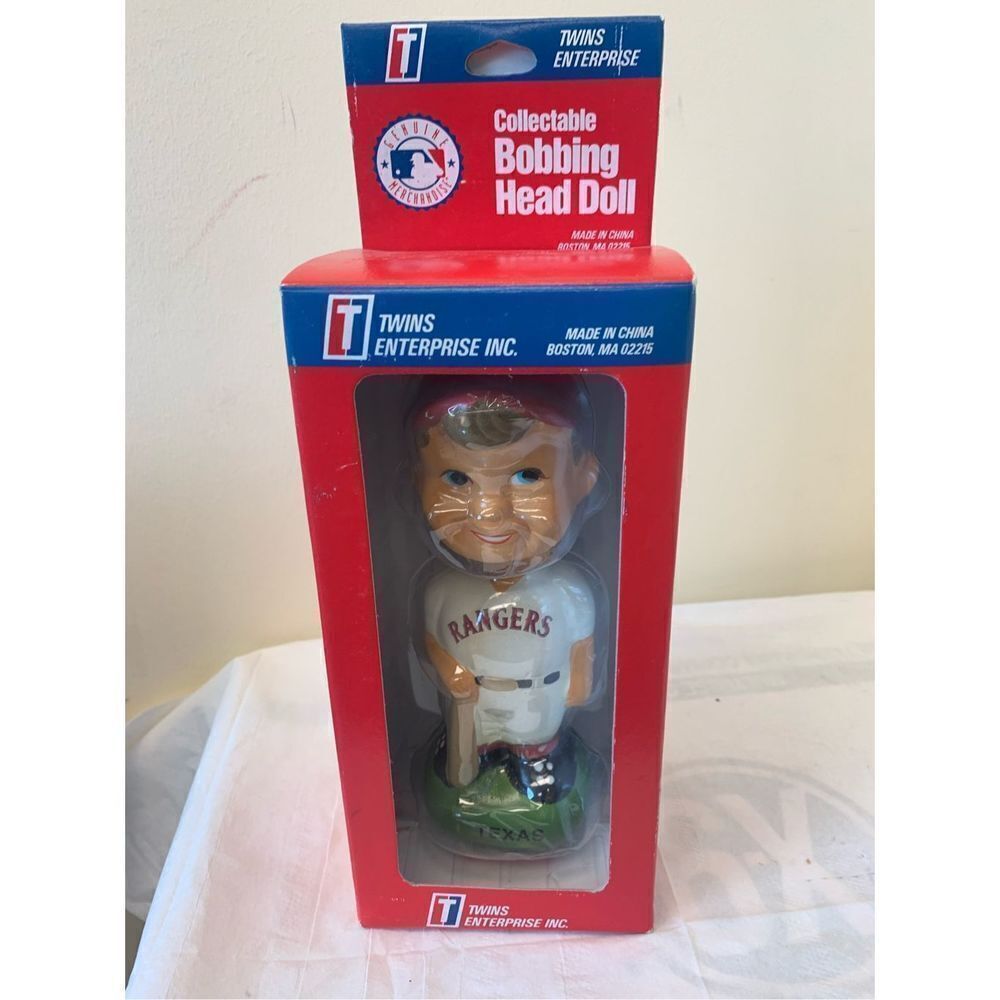 TWINS ENTERPRISE INC. TEXAS RANGER BOBBLE BOY FACE BOBBLEHEAD